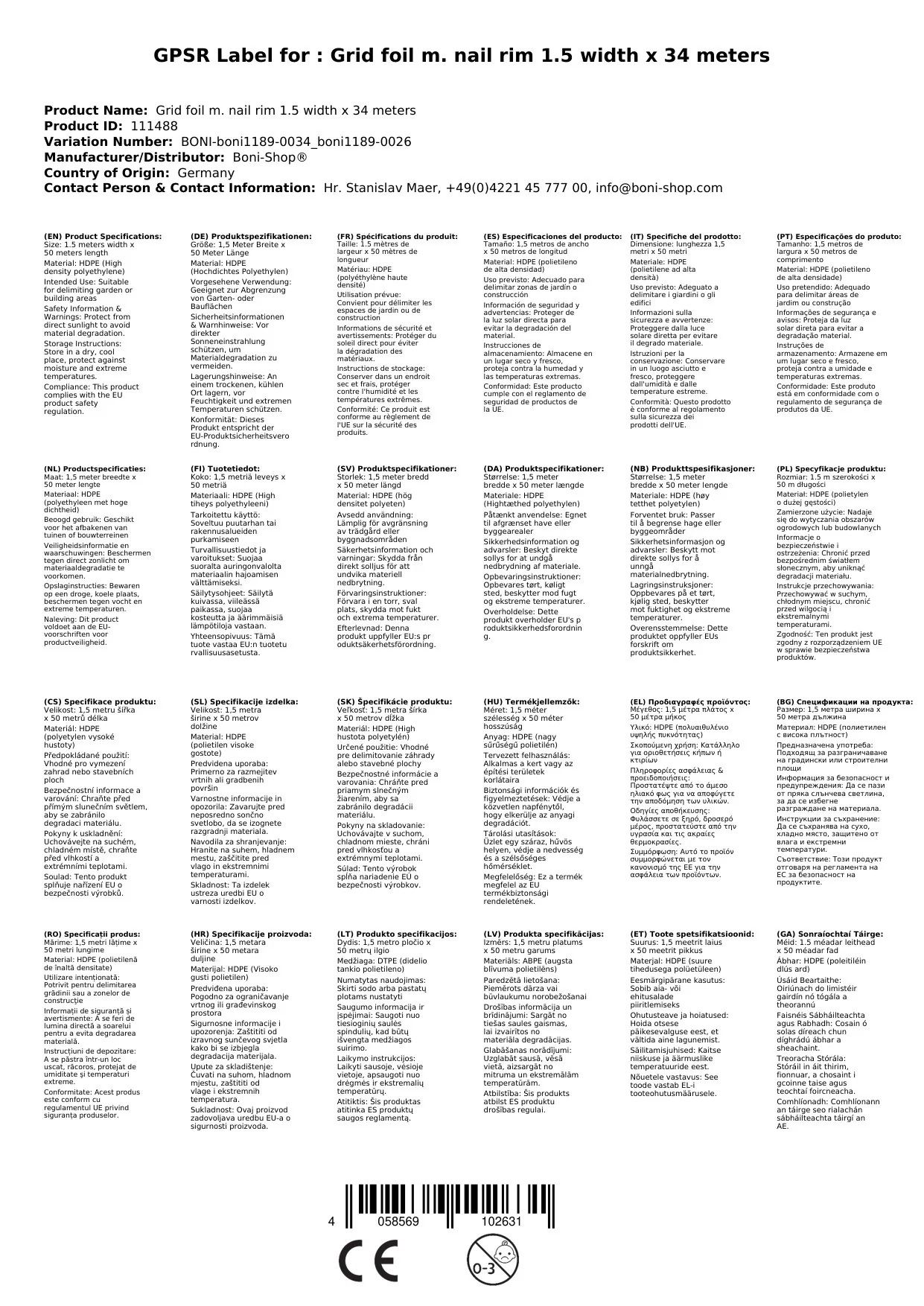 Gitterfolie m. Nagelrand 1,5 Breite x 34 Meter-4