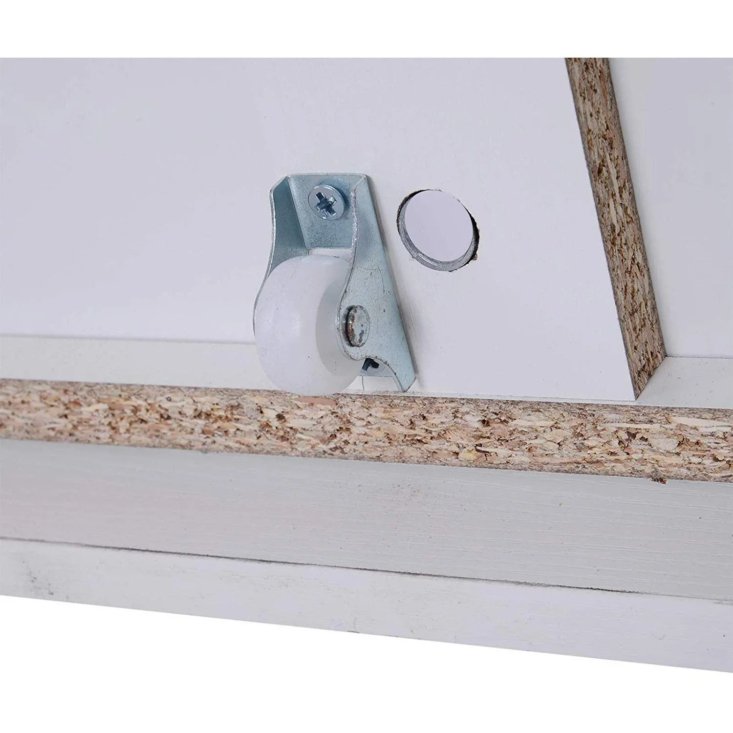 Schuhschrank Schuhregal Schuhbank mit Schublade und Klappe Holz Weiß 70 x 60 x 42 cm - 1