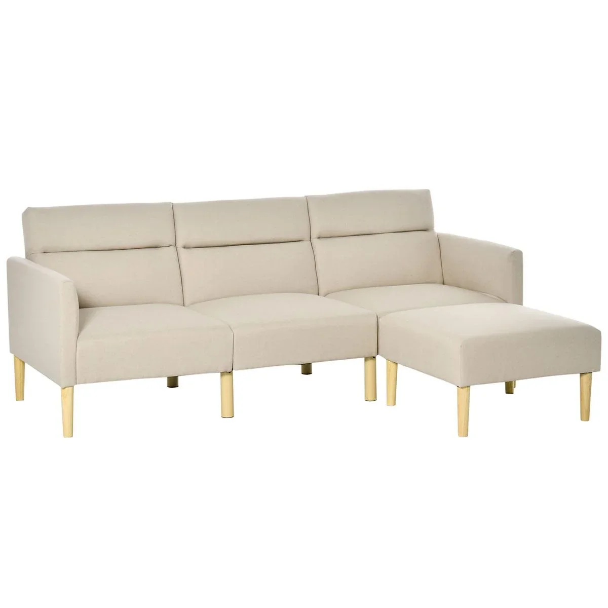 Sofabezug 3 sitzer Schlafsofa Stühle 2-In-1 Klappsofa Sofa in Bett individuell einstellbare Rückenlehne Sackleinen Schau - 1