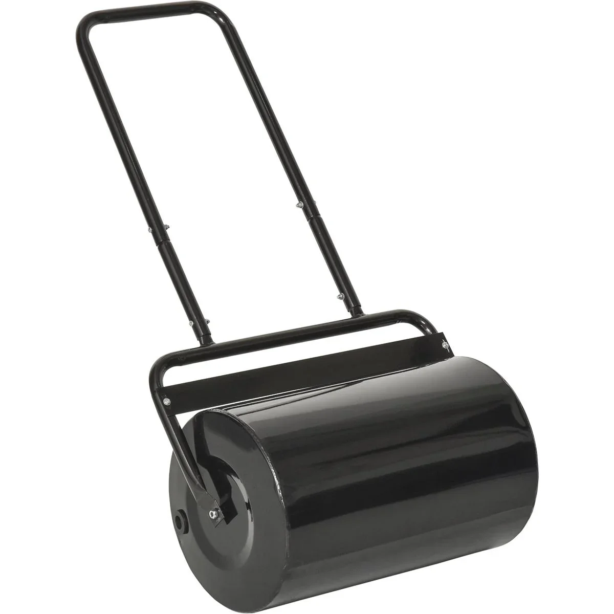 Rasenwalze mit U-Griff, Gartenwalze, Gartenrolle, 32 cm Durchmesser, 38 L Wasser-/62 kg Sand, Metall, Schwarz, 57 x 32,5 - 0