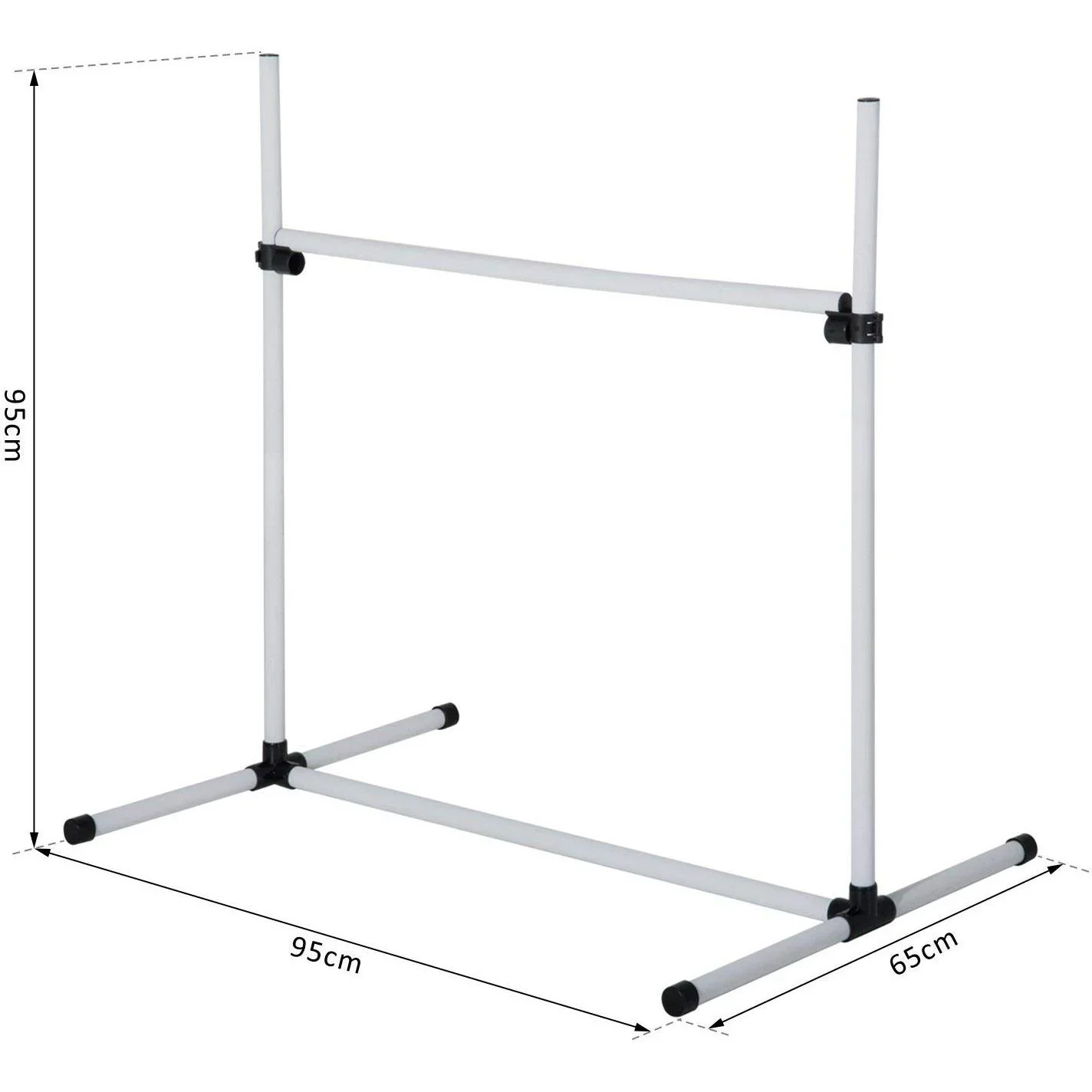 Agility Hürdenset Slalom Stangen Hunde Training Set 4 x Hürden Weiß - 3