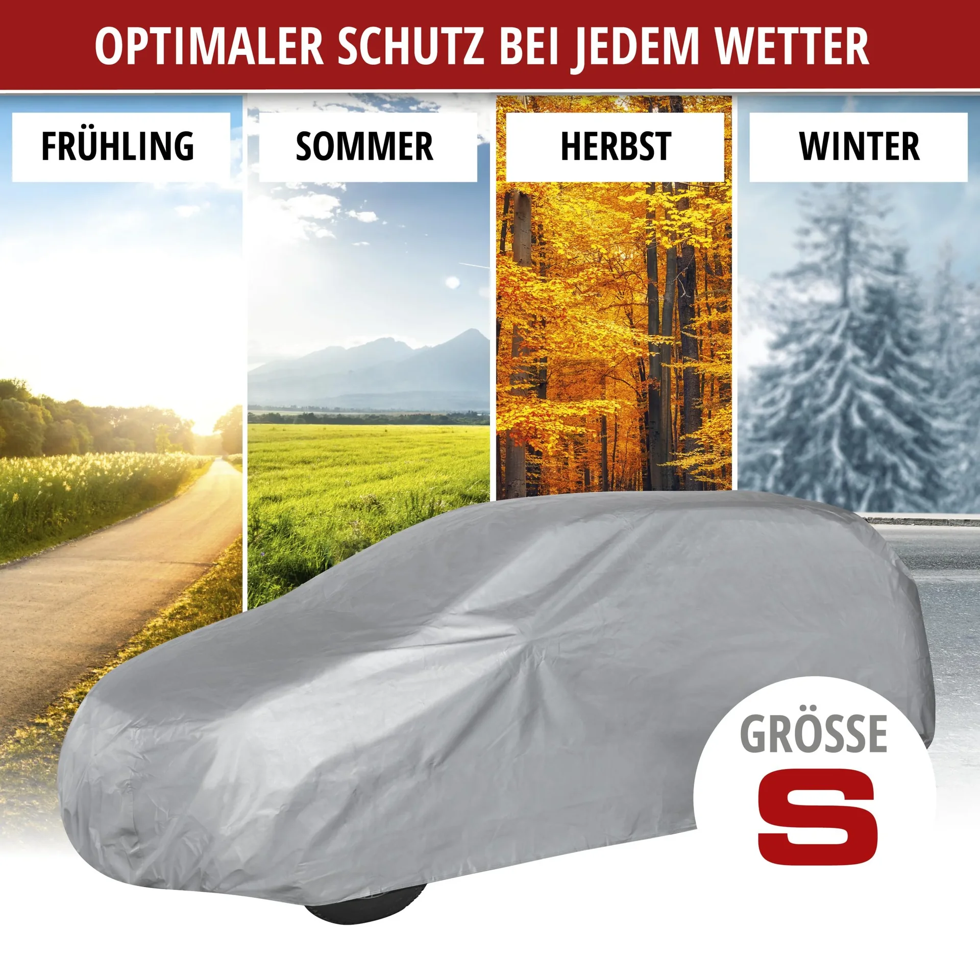 All Weather light SUV - Größe S - 430 x 165 x 145 cm - PEVA - grau - 2