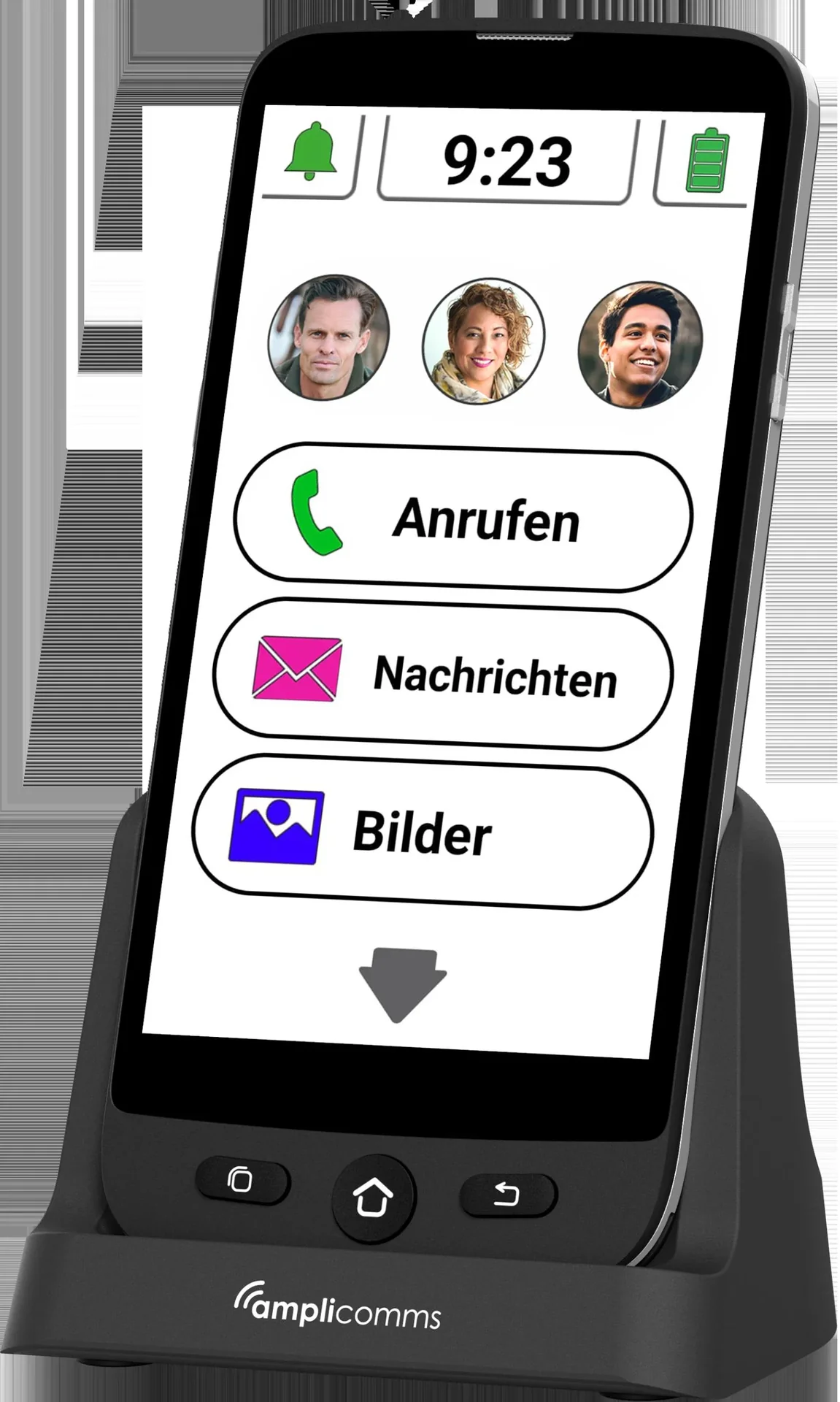 Senioren Smartphone M510-C mit Ladeschale, SOS Armband und Schutzhülle - 4