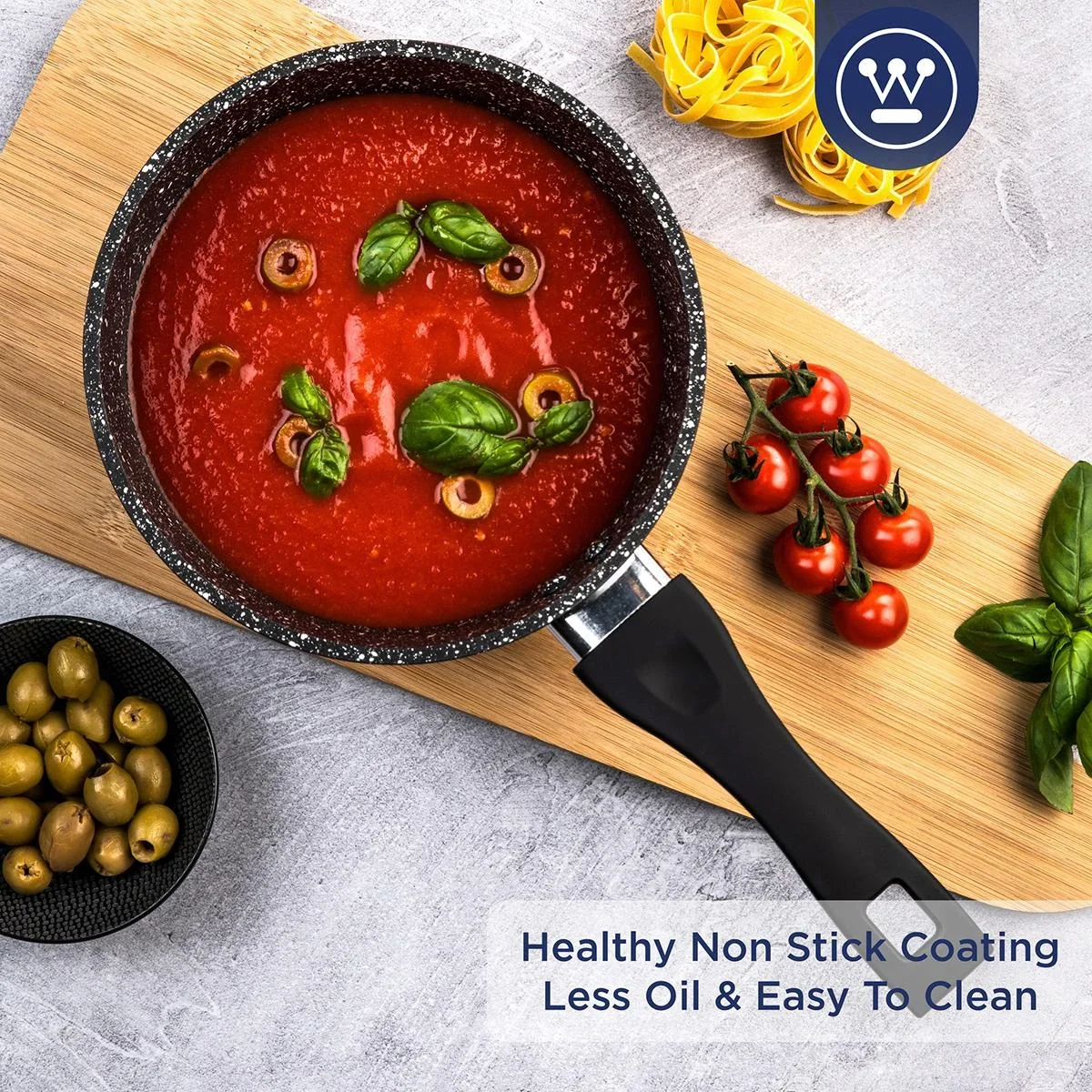 Kochtopf Ø20 cm Schwarzer Marmor - 1