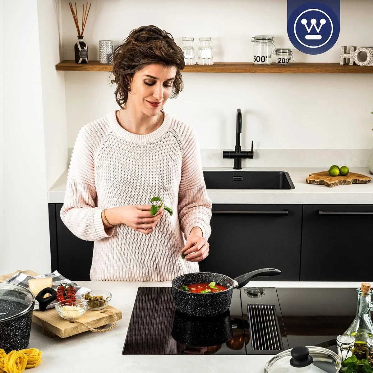 Kochtopf Ø20 cm Schwarzer Marmor - 3