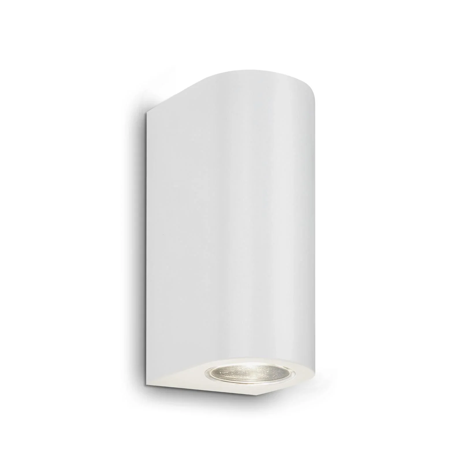 LED Außenleuchte, 2-flammig, IP44, Metall-Kunststoff / weiß, GU 10 Fassung, inklusive 2 x LED, 4,7 Watt, 400 lm, 4.000 K - 1