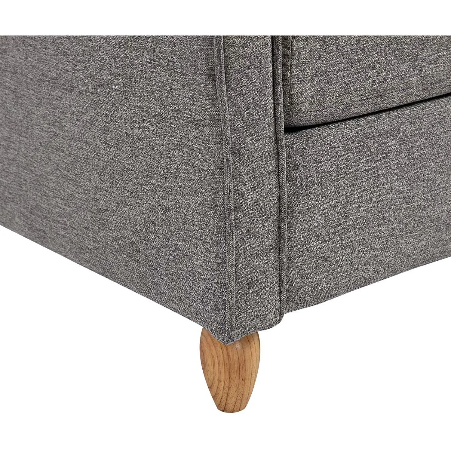 Doppelsofa 2-Sitzer-Sofa abnehmbar mit Kissen 200 kg-Belastbarkeit Leinen Schaumstoff Hellgrau 141 x 65 x 78 cm - 1