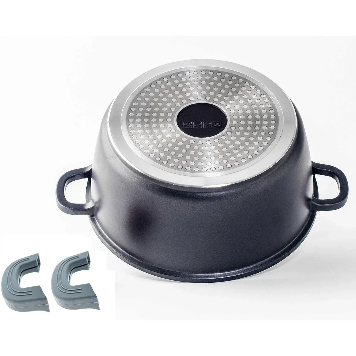 Kochtopf/Kasserolle - mit Deckel - 28 cm - Schwarz - 4