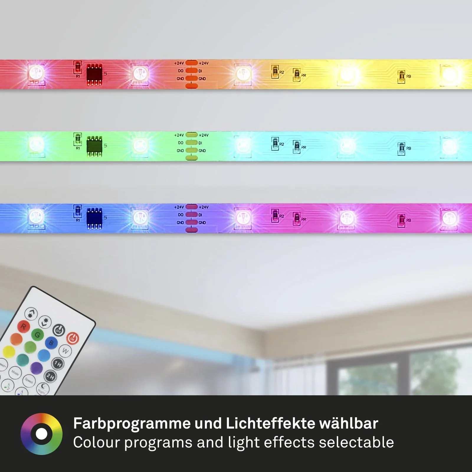 MAGIC RGB-LED Flexband, 3m, Musiksensor, 90 RGB-LEDs, 12W, Fernbedienung - 6