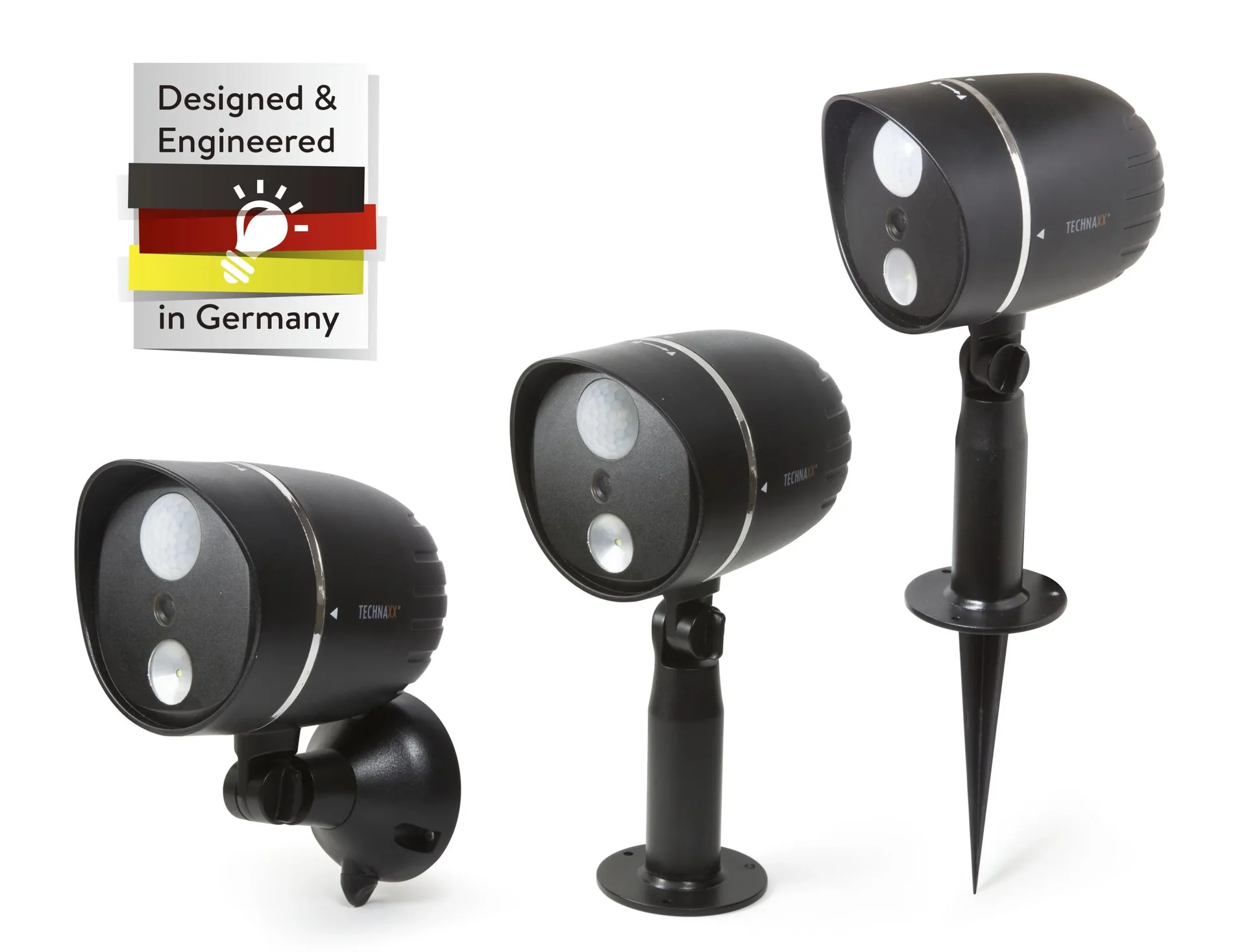 HD Außenkamera mit LED Leuchte und Bewegungserkennung - schwarz - 3