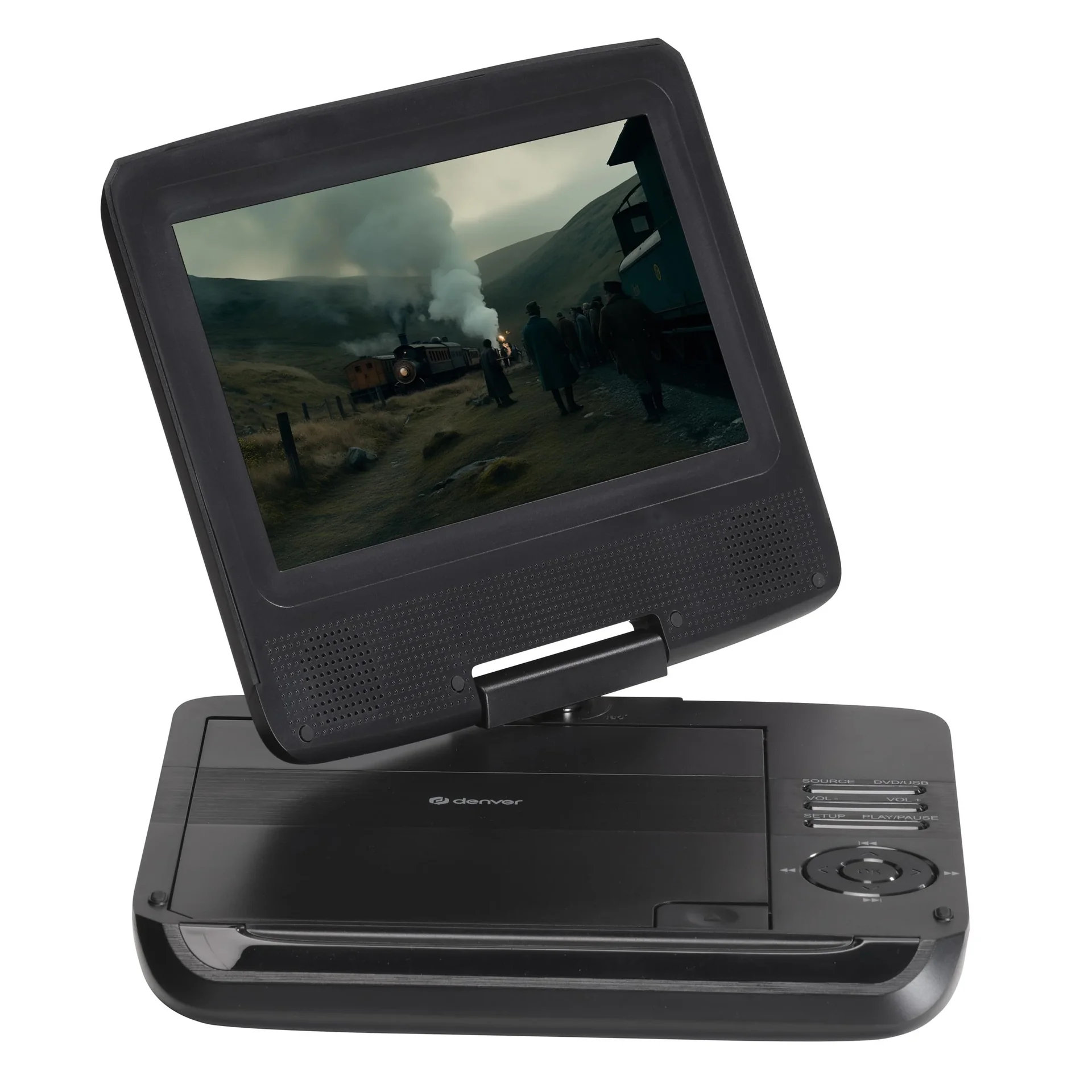 Tragbarer DVD Player mit 7 Zoll Display, Akku und AVI Wiedergabe - 0