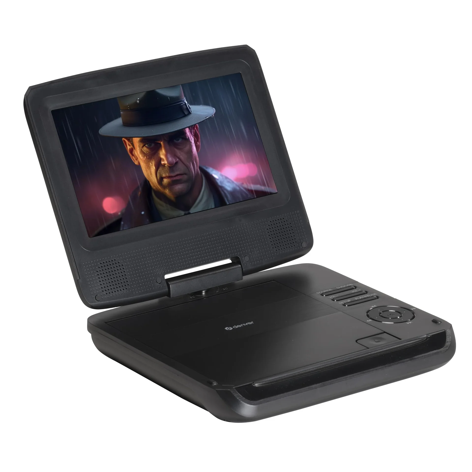 Tragbarer DVD Player mit 7 Zoll Display, Akku und AVI Wiedergabe - 1