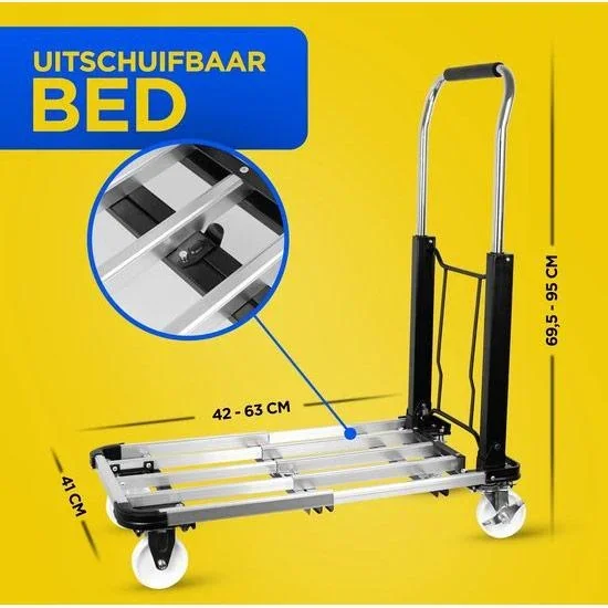 Trolley / Klappbarer Plattformwagen - 71 x 41 x 94,5 cm - Belastung bis 150kg - 1
