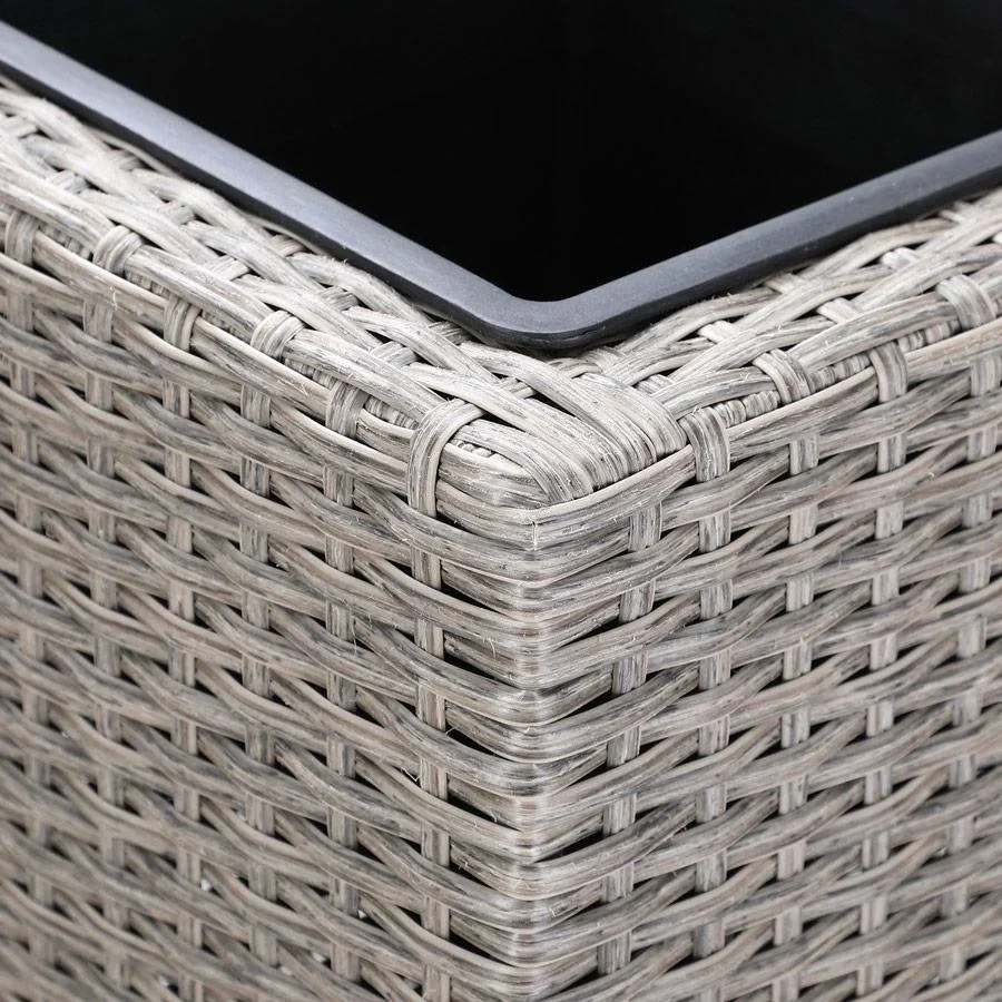Polyrattan Pflanzgefäß creme 95x27x60cm - 5