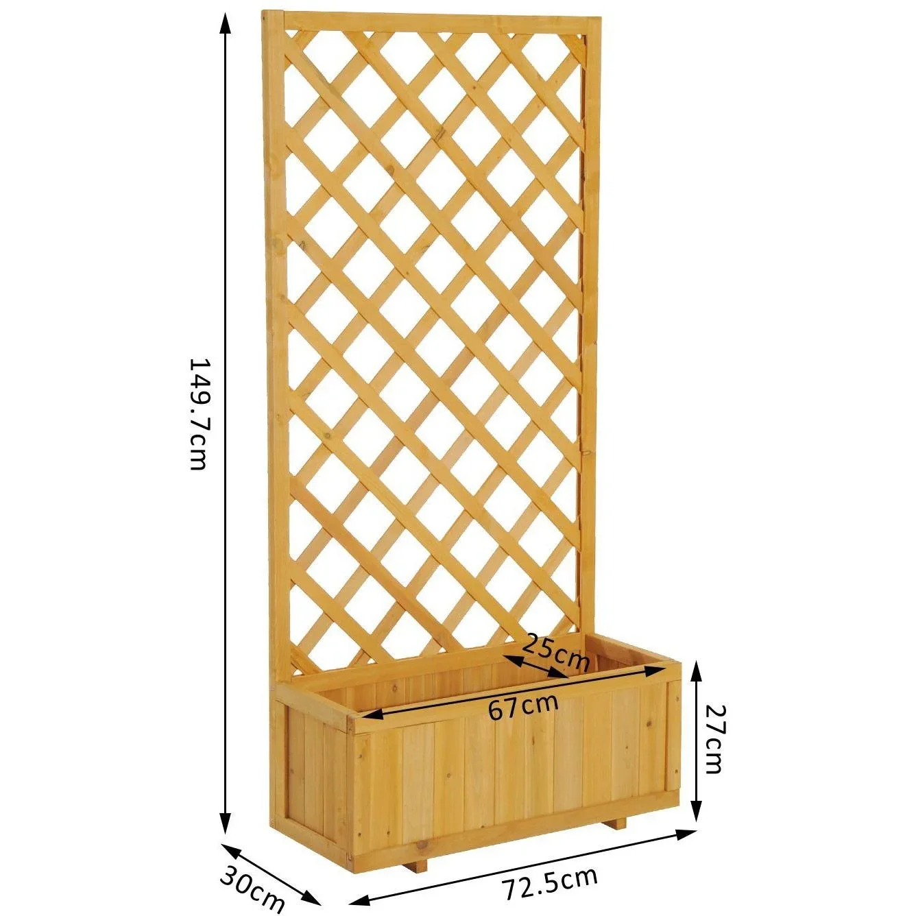 Pflanzkasten mit Rankgitter - 0