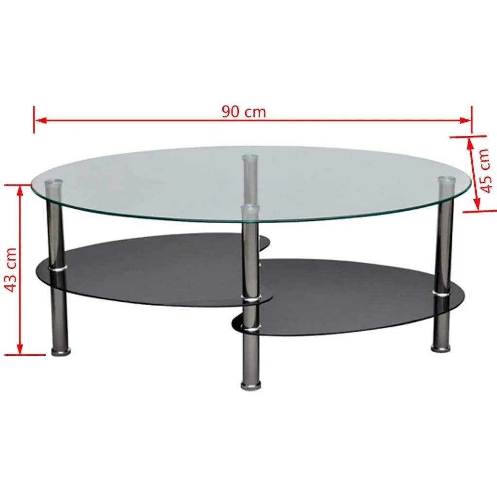 Couchtisch mit exklusivem Design schwarz - 1