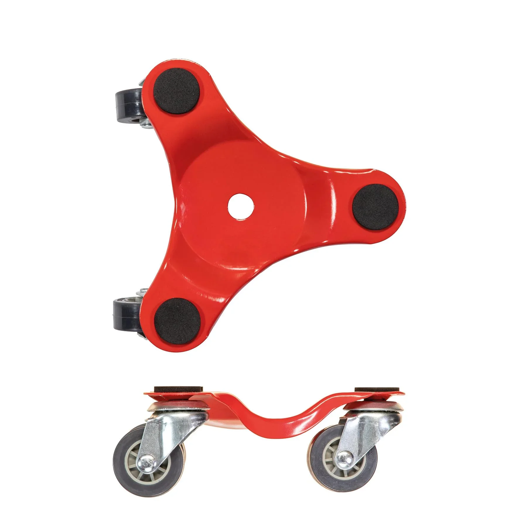 Transporthilfe MM 1193, 16 x 16 x 6 mm, softe Rollen Ø 35 mm, Stahl beschichtet, rot, Tragkraft 60 kg - 5