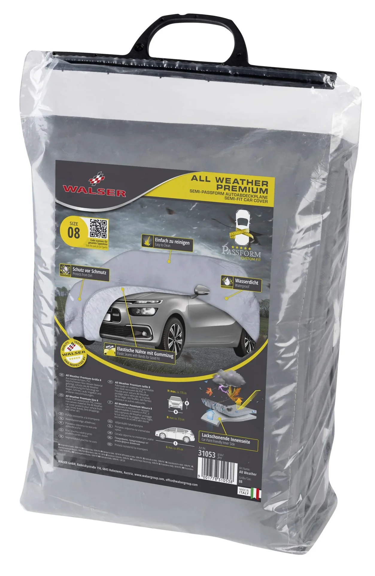 Autoabdeckplane all weather - Größe 8 - 415x172x170cm - PVC beschichtet - 5