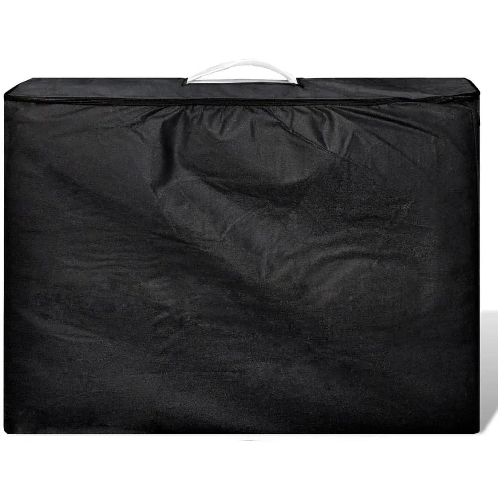 Zusammenklappbare Massageliege mit Holzgestell (vierteilig / cremeweiß) - 3