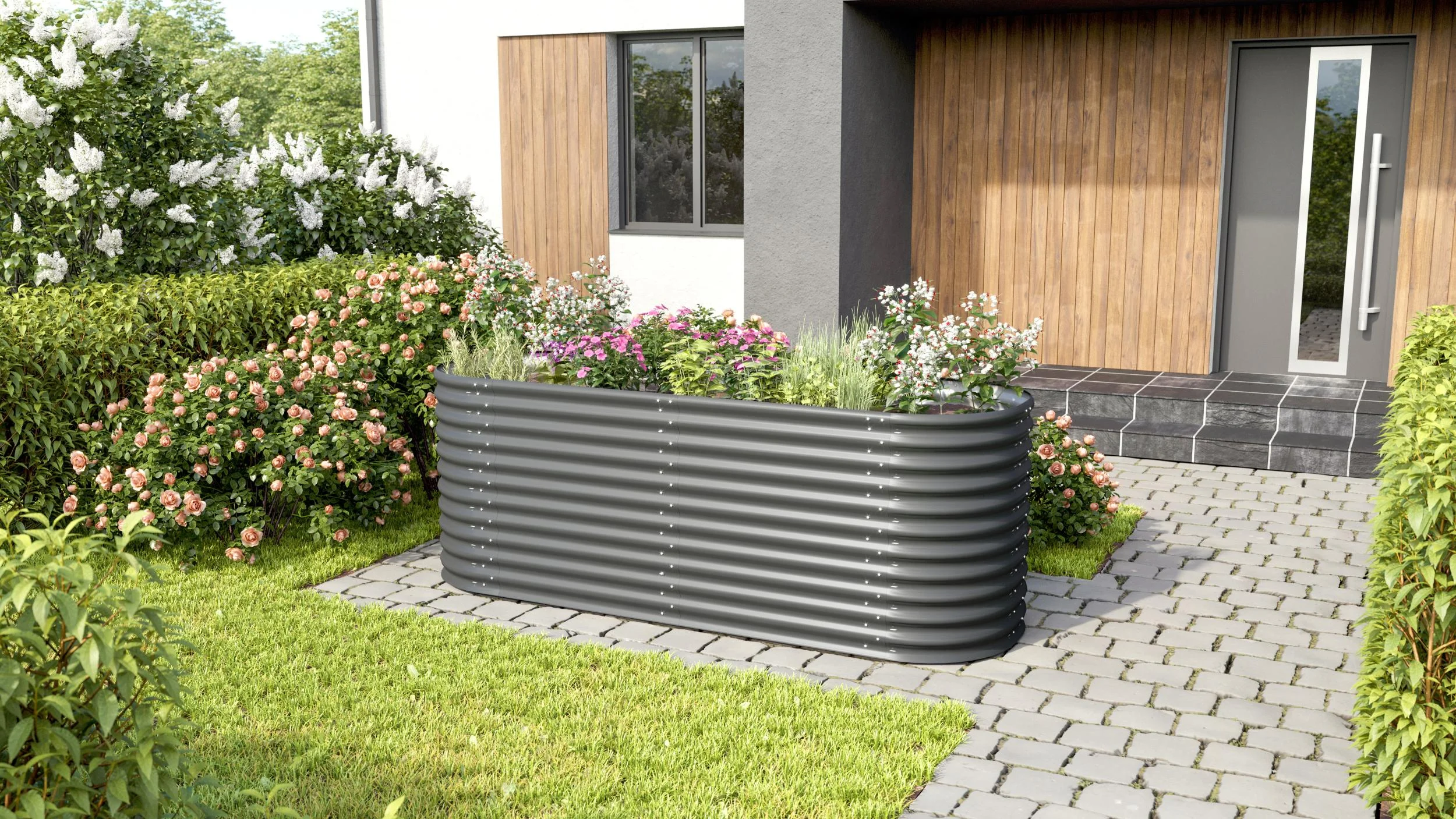 Hochbeeterweiterung Stretched 858, Farbe granit - 1