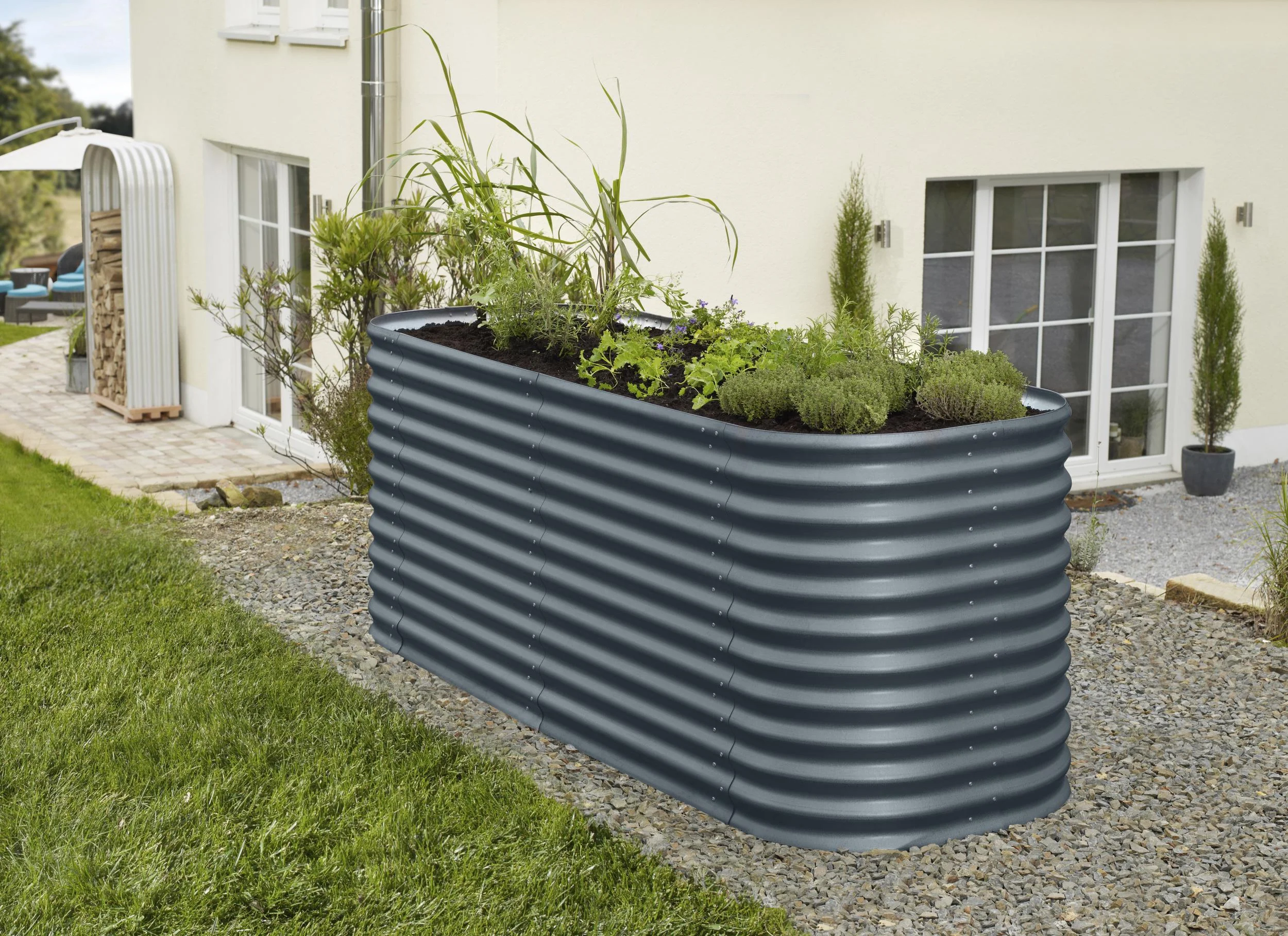 Hochbeeterweiterung Stretched 858, Farbe granit - 2