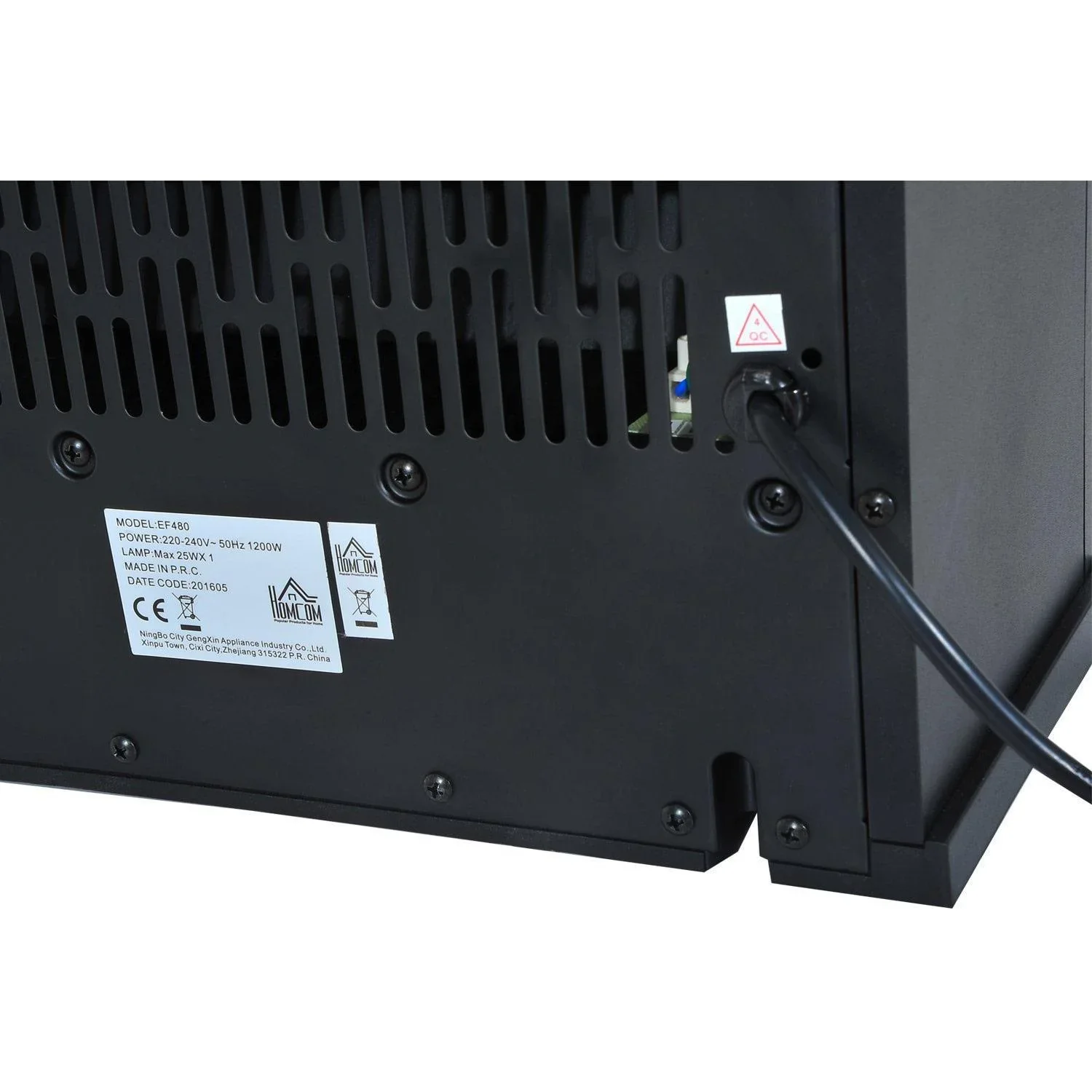 Elektrokamin Standkamin 1200 Watt Kompakt Schwarz - 3