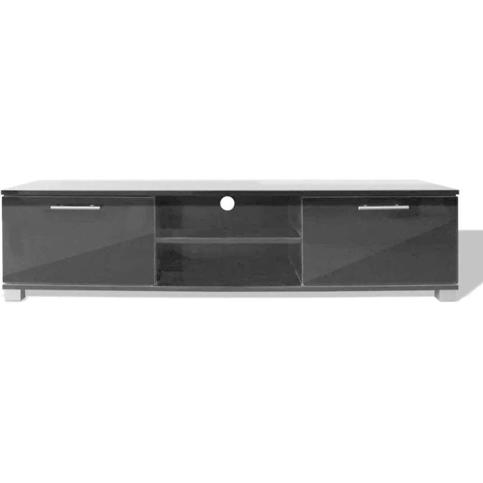 TV-Schrank 120x40,3x34,7 cm Hochglanz schwarz - 1