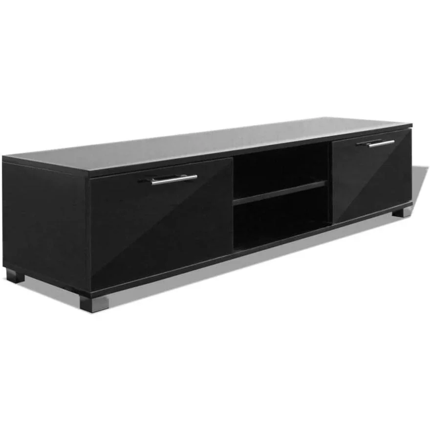 TV-Schrank 120x40,3x34,7 cm Hochglanz schwarz - 2