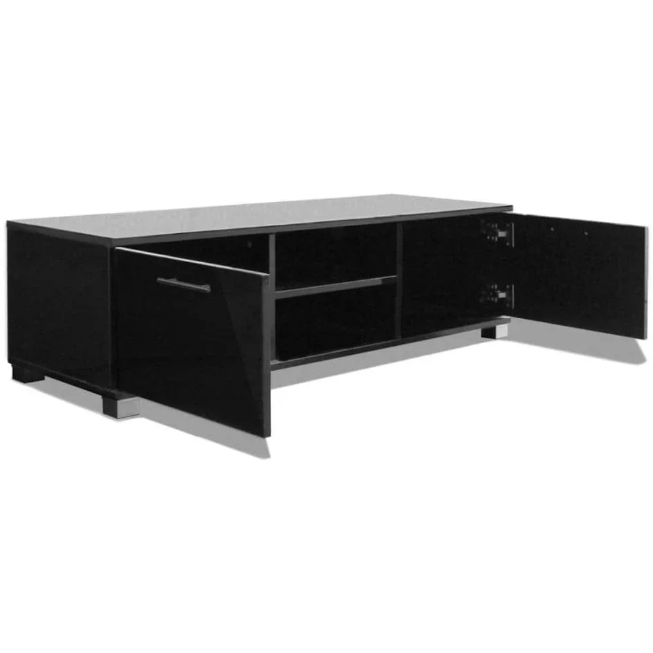 TV-Schrank 120x40,3x34,7 cm Hochglanz schwarz - 3