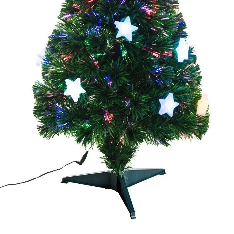 Weihnachtsbaum 0,9 m Christbaum Kunsttanne 90 Äste mit LED-Lichtern - 4