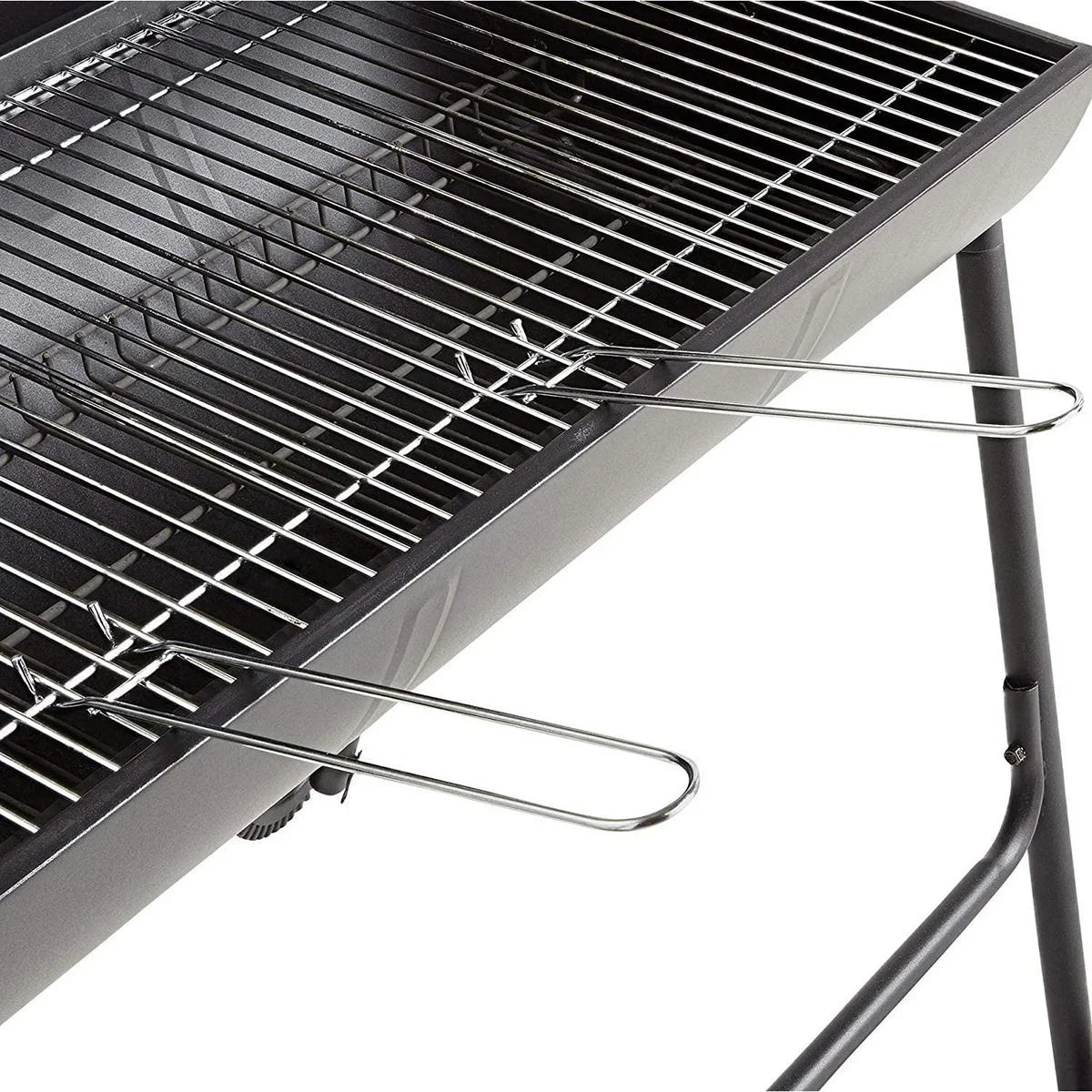 BBQ XL Holzkohlegrill - Zylinderform - Grillfläche (LxB) 71 x 35 cm - Schwarz - 1