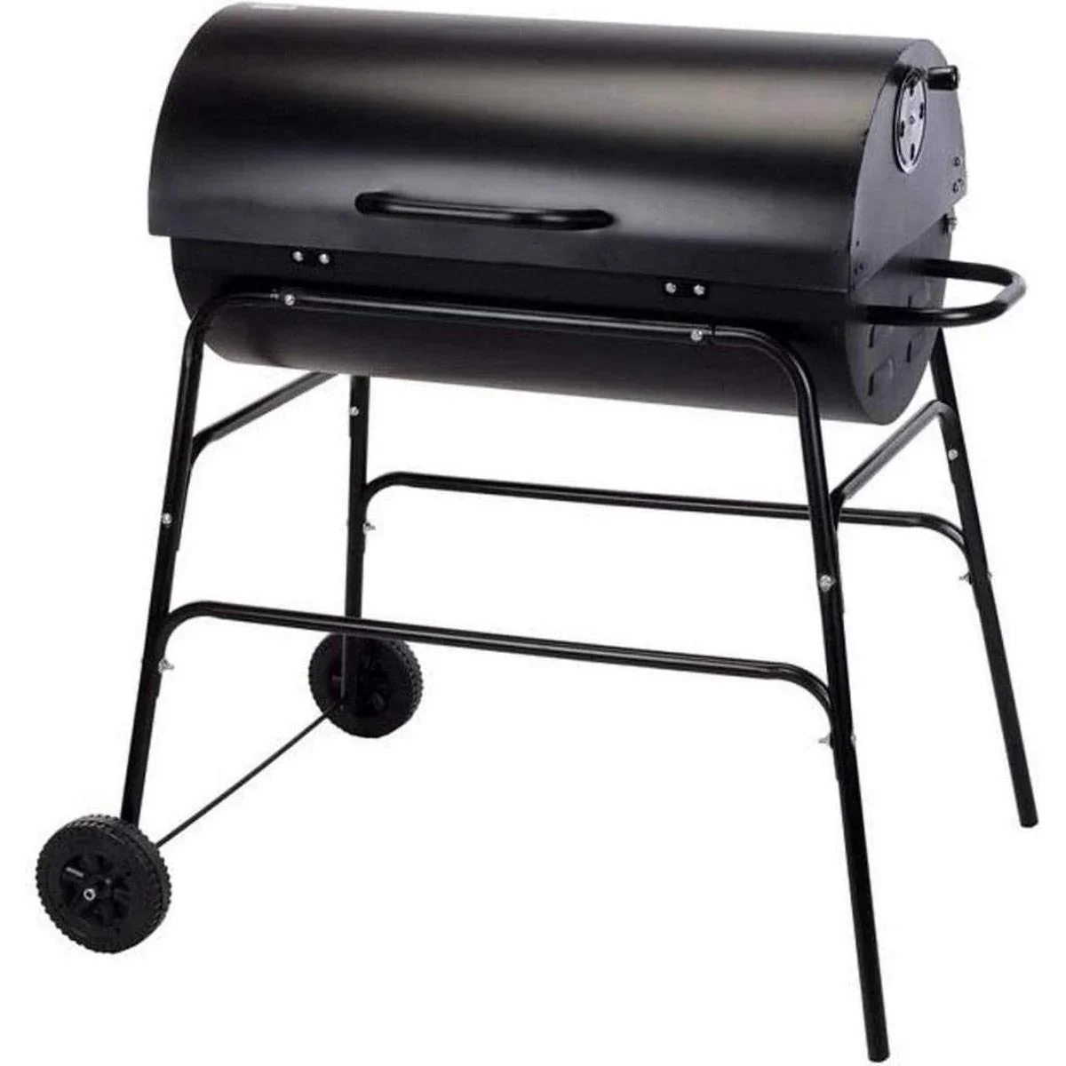 BBQ XL Holzkohlegrill - Zylinderform - Grillfläche (LxB) 71 x 35 cm - Schwarz - 7