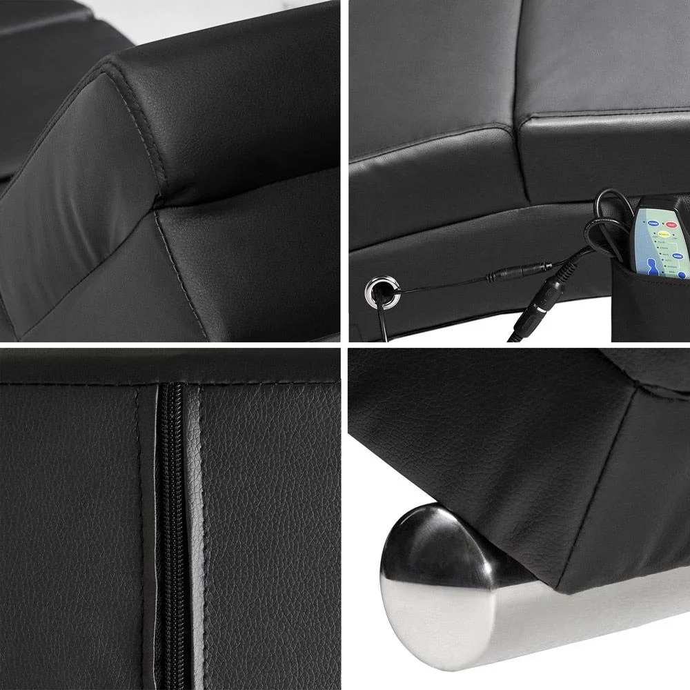 Relaxliege London schwarz mit Massage- und Heizfunktion - 3