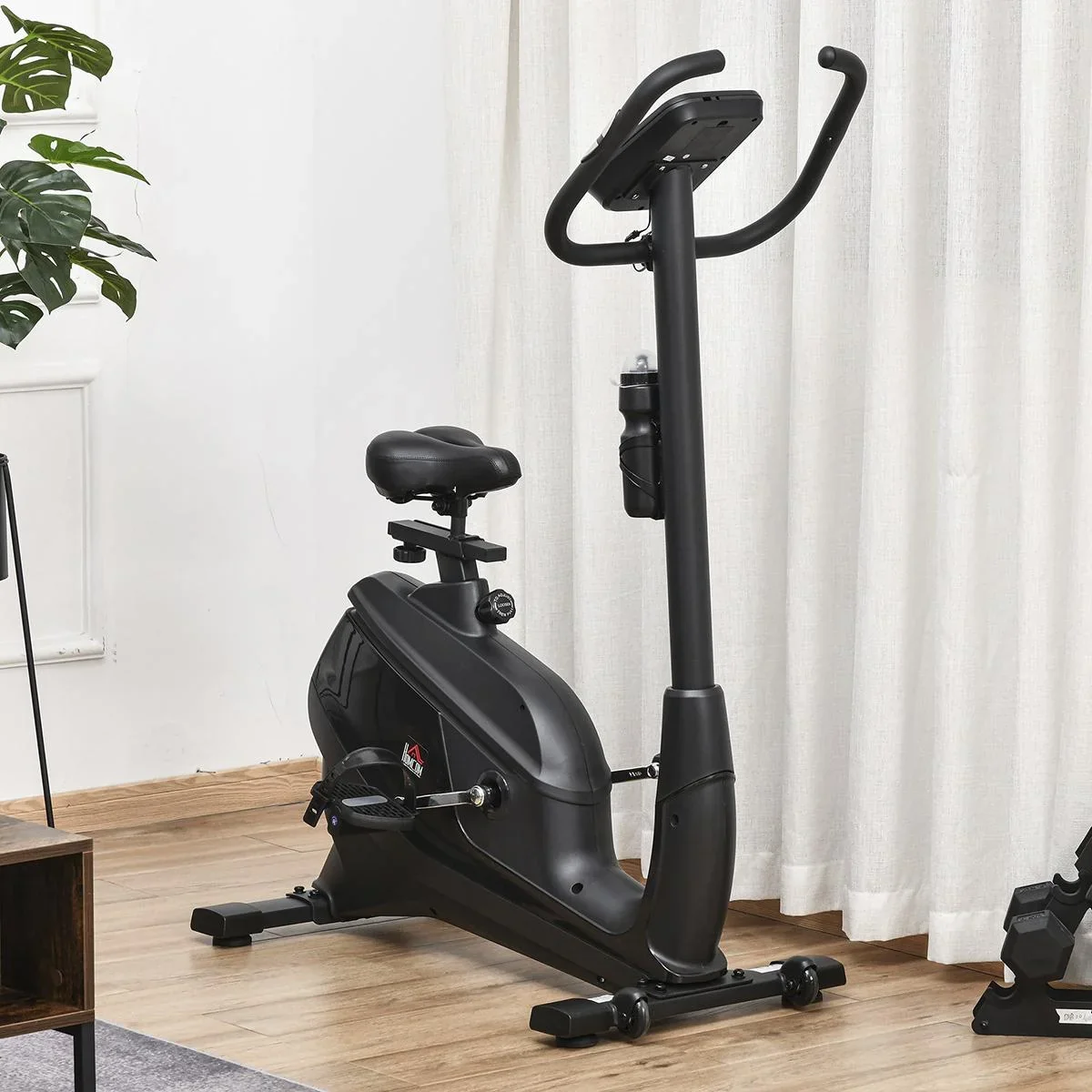 Heimtrainer Fahrradtrainer Trimmrad Magnetisch Pulsmessung LCD-Computer-Display Fitness Fahrrad einstellbar 150 kg Stahl - 2