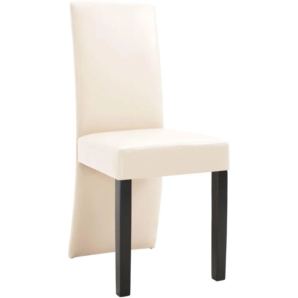 Esszimmerstühle 2tlg. Kunstleder creme - 2