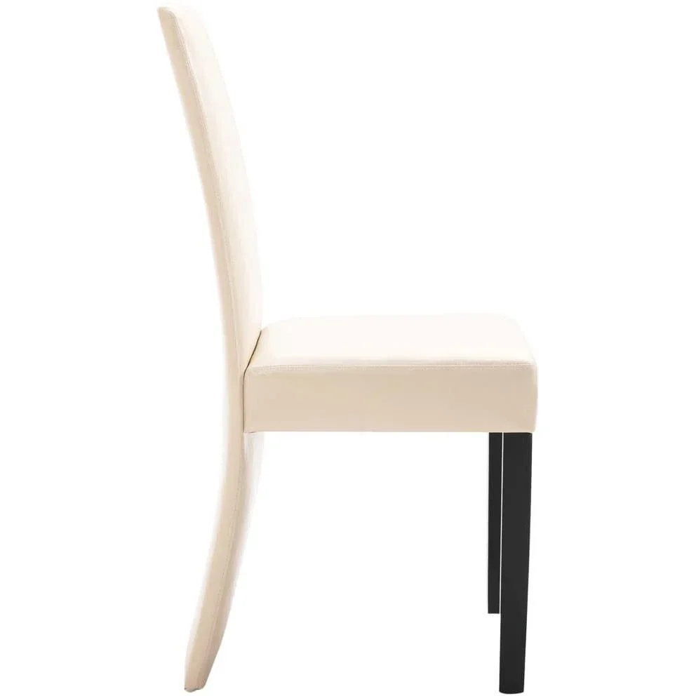 Esszimmerstühle 2tlg. Kunstleder creme - 3