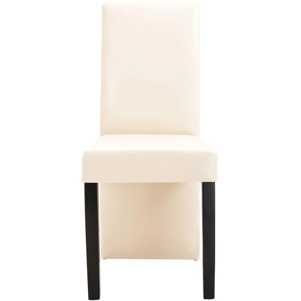 Esszimmerstühle 2tlg. Kunstleder creme - 4