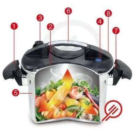 Schnellkochtopf mit Marmorbeschichtung - 4L - 1