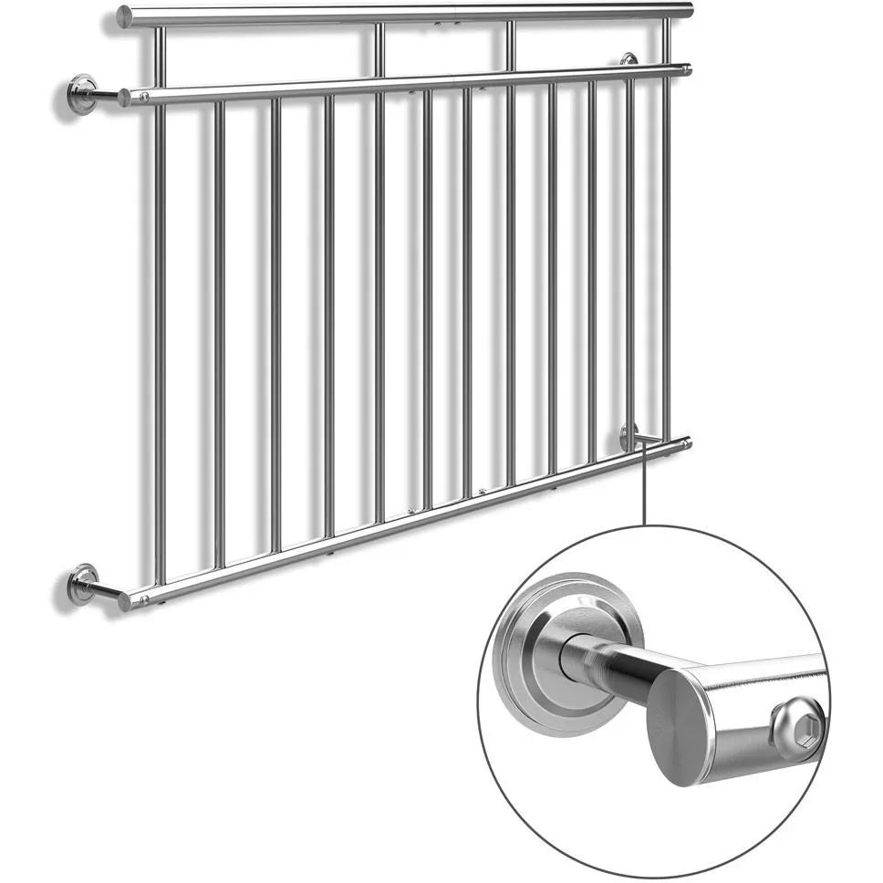 Französisches Balkongeländer aus Edelstahl 90x156cm - 4