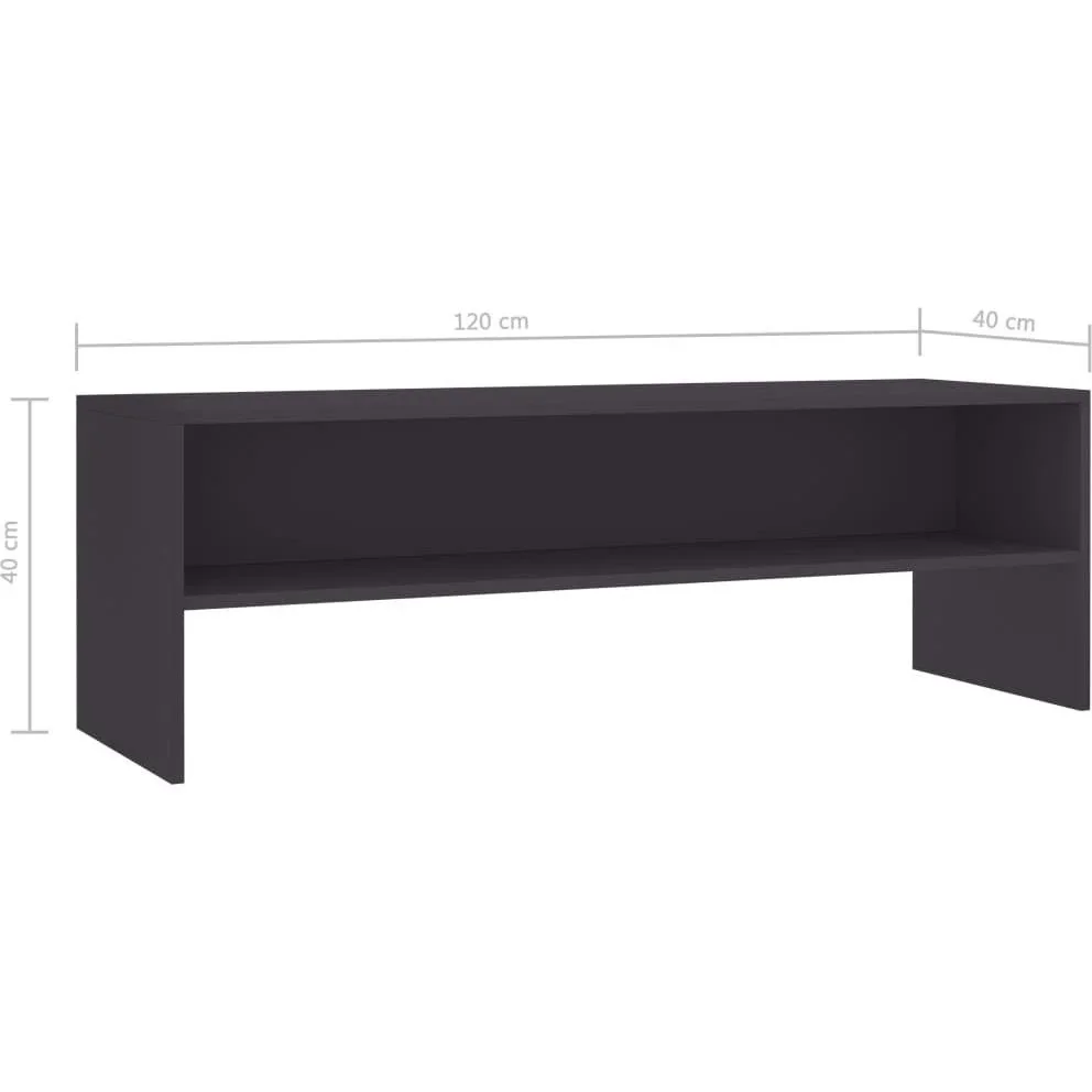 TV-Schrank 120x40x40 cm Spanplatte grau - 0