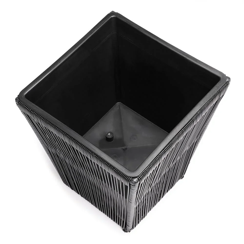 Blumenkasten Acapulco 2er-Set schwarz 36x36x40cm - 1