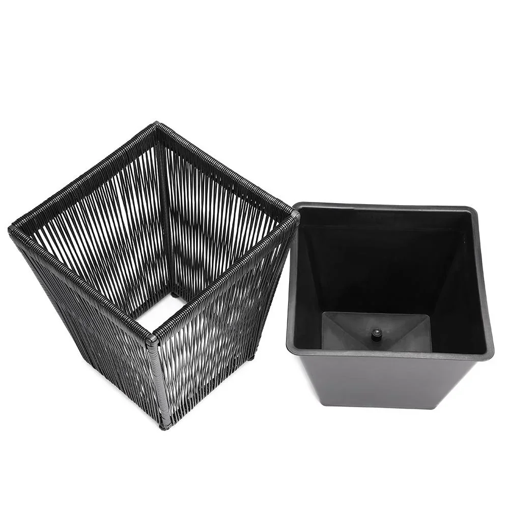 Blumenkasten Acapulco 2er-Set schwarz 36x36x40cm - 2