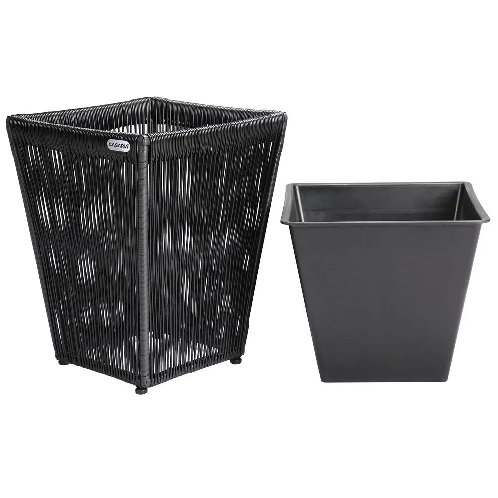 Blumenkasten Acapulco 2er-Set schwarz 36x36x40cm - 4