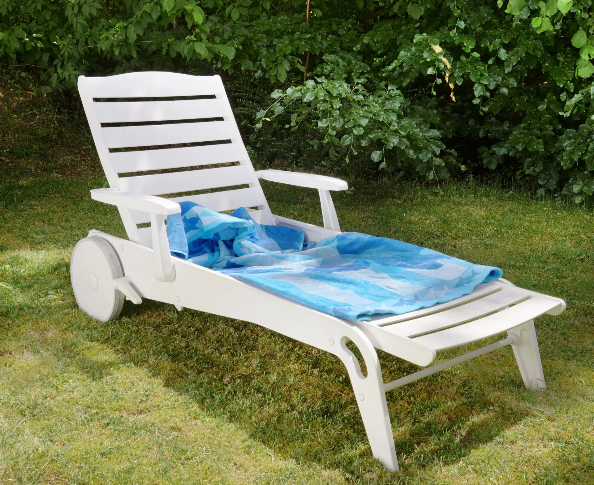 Liegestuhlhandtuch, Größe 200x80cm, Farbe hellgrau - 2