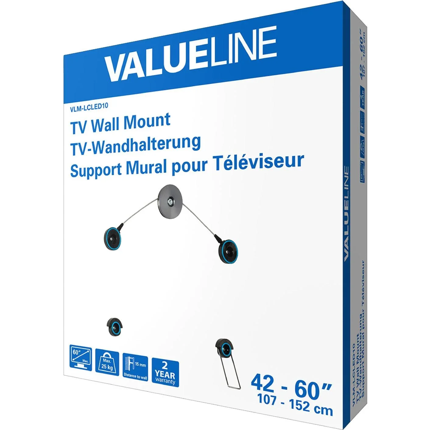 TV-Wandhalterung fixiert 42 - 60 " 25 kg - 0