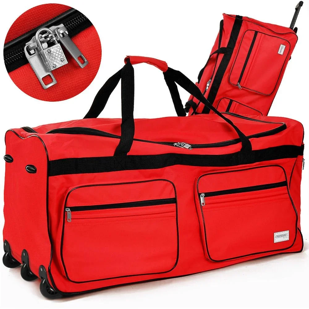 XXL-Reisetasche mit Trolleyfunktion rot 160 L - 3