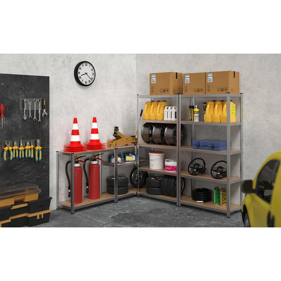 Verstärktes Lagerregal 5 Fachböden - MDF - 160 x 90 x 40 cm max 700kg - 2