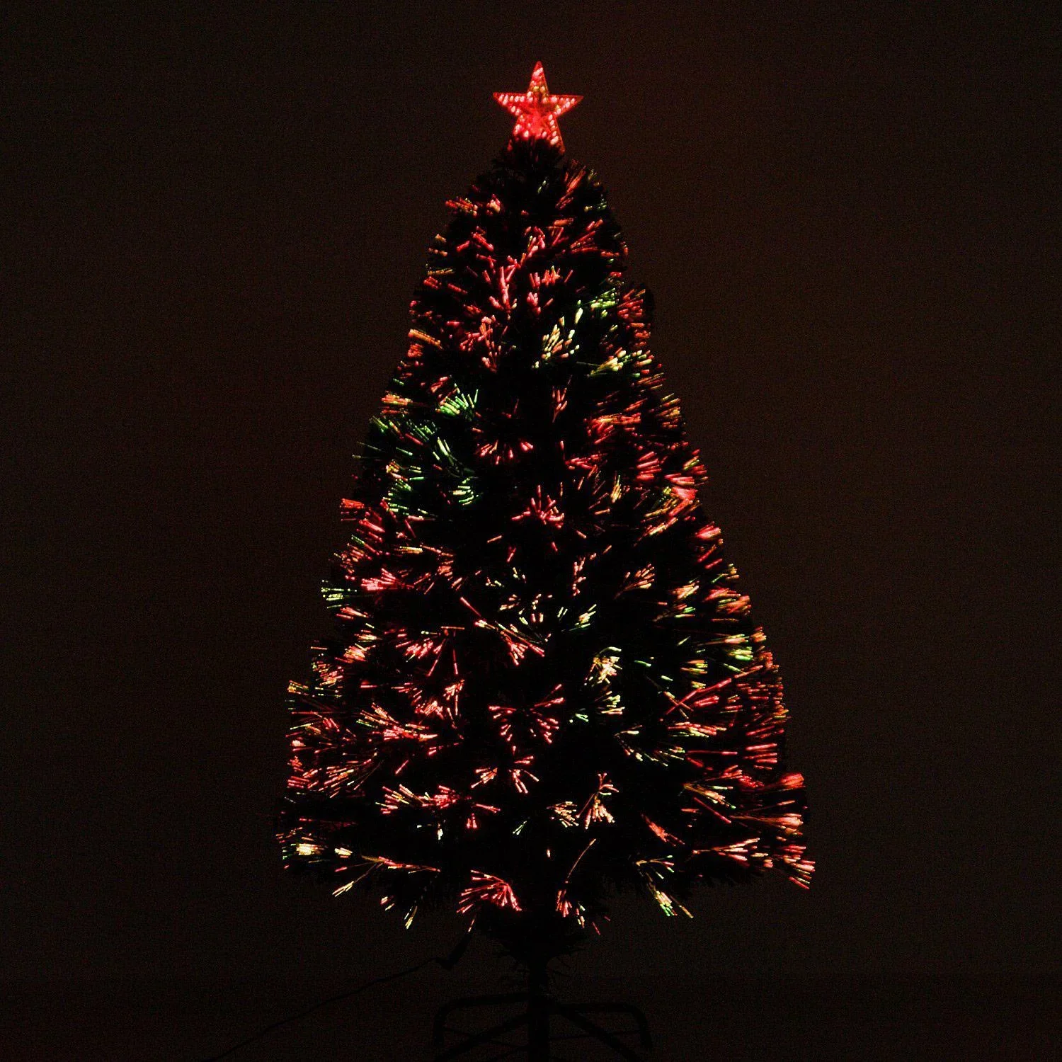 Weihnachtsbaum mit Ständer Lichtfaser 120cm Grün - 3