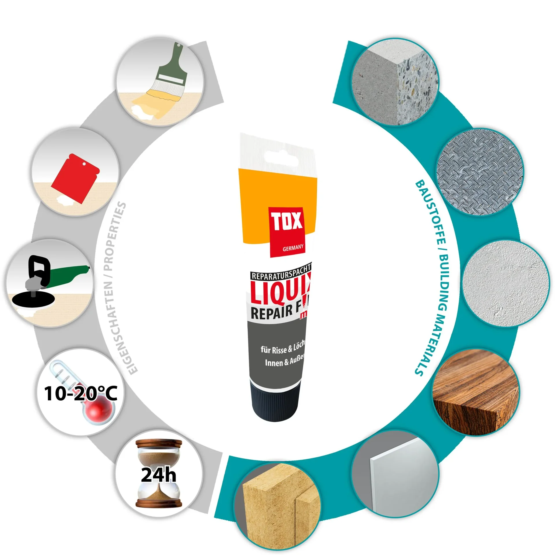 Reparaturspachtel Liquix Repair-Fill mini, 70 Gramm - 1