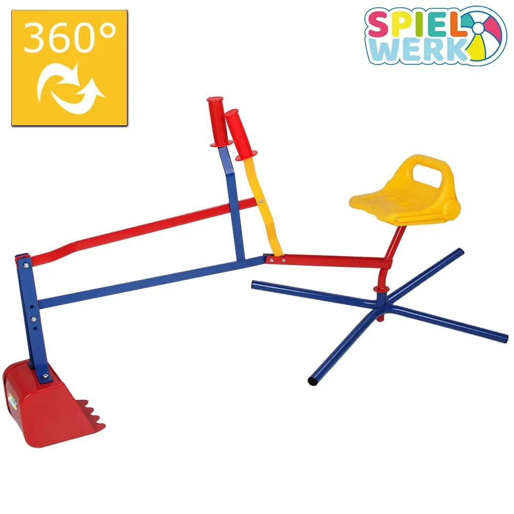 Sandkasten Kinderbagger mit flexibler Schaufel - 360 ° drehbar - 1